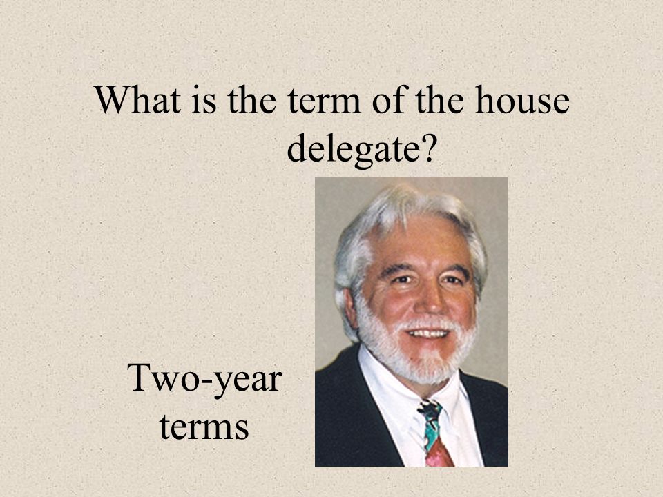 What is the term of the house delegate Two-year terms