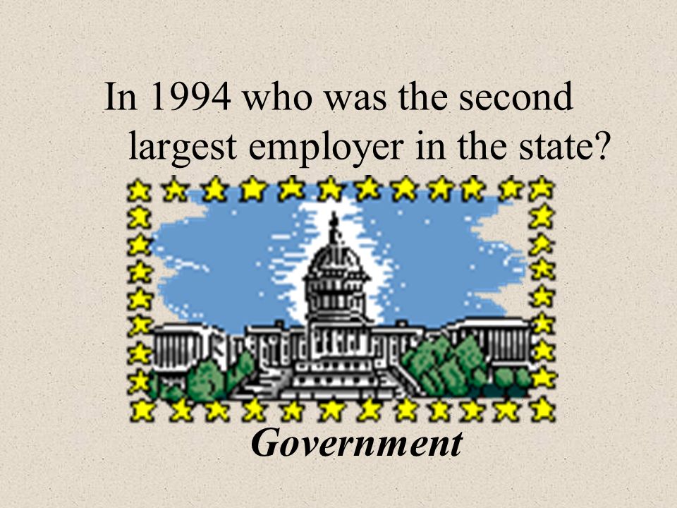 In 1994 who was the second largest employer in the state Government