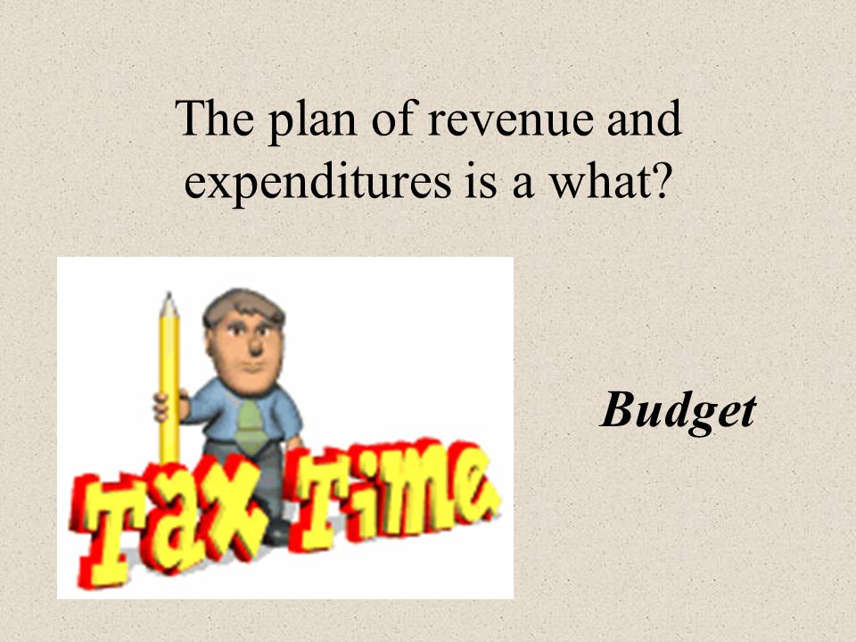 The plan of revenue and expenditures is a what Budget