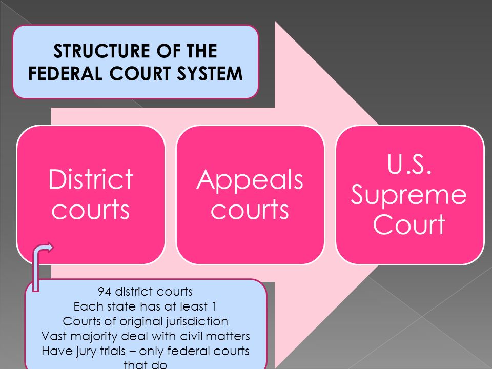 District courts Appeals courts U.S.
