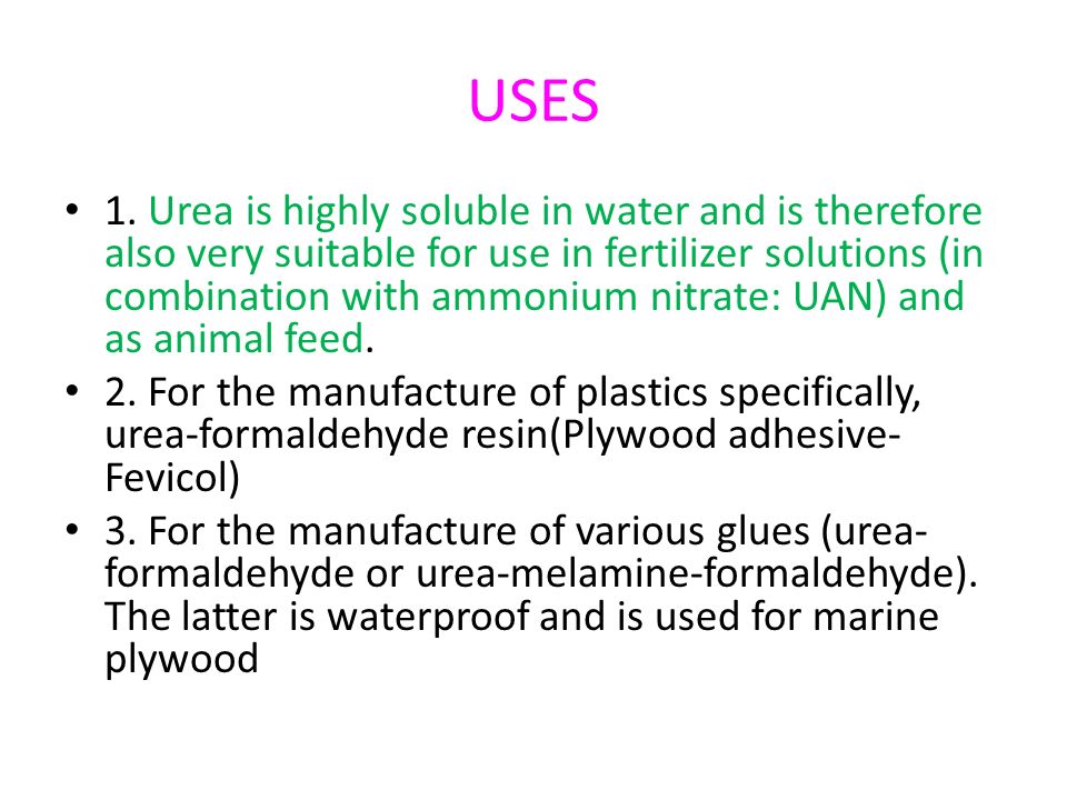 urea uses