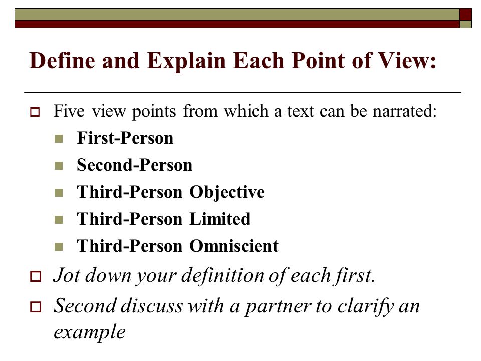 what is the difference between first second and third person