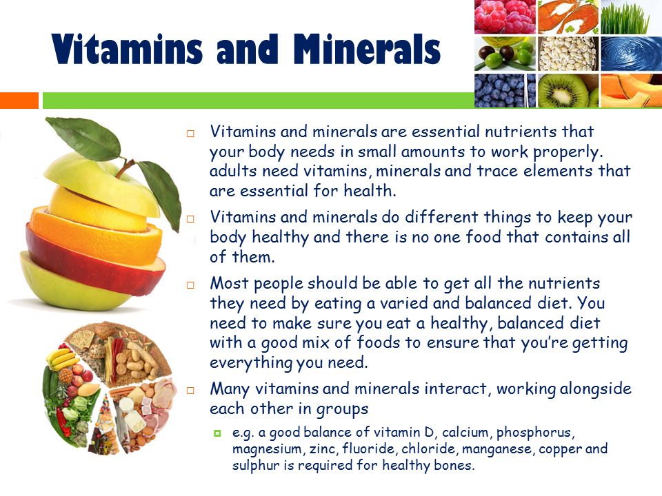 Vitamins And What They Do For Your Body Chart