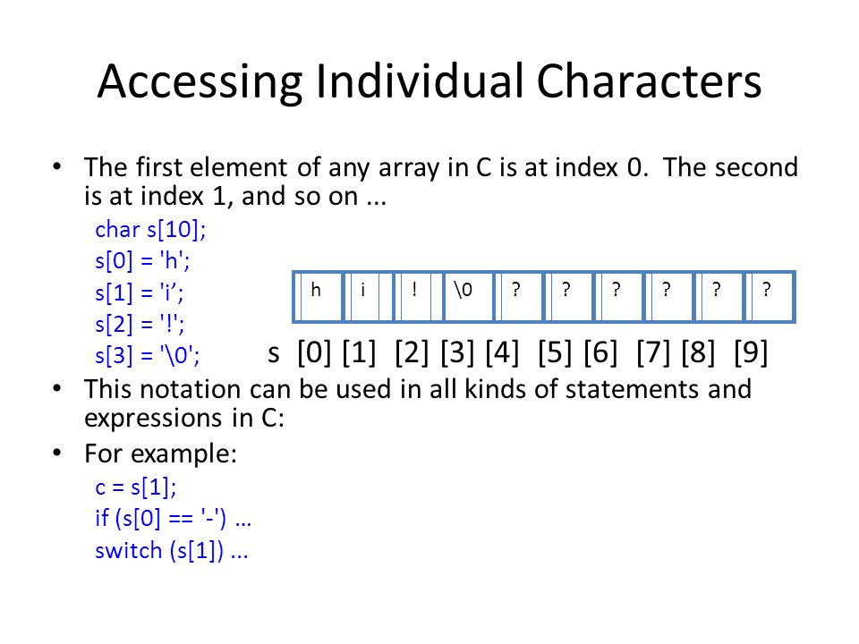 Strings In C. Strings Are Character Arrays Strings In C Are Simply Arrays  Of Characters. – Example:Char S [10]; This Is A Ten (10) Element Array  That. - Ppt Download