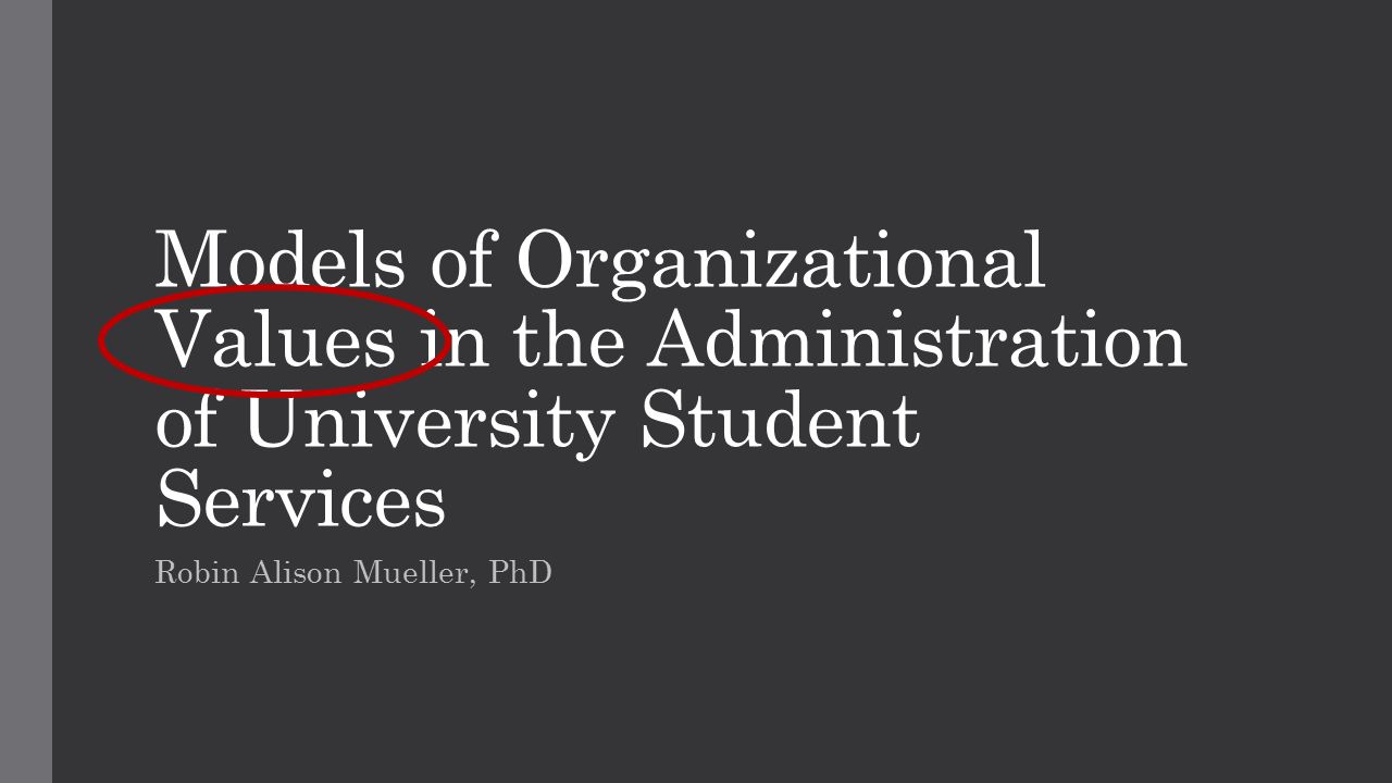 Models of Organizational Values in the Administration of University ...