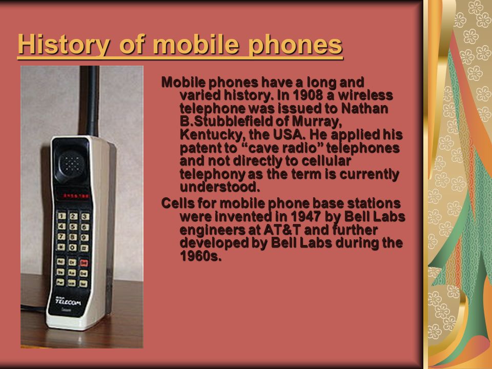 Ее телефон на английском. Мобильный телефон на английском. Английский телефон сотовый. History of mobile Phones. History of mobile Phones текст.