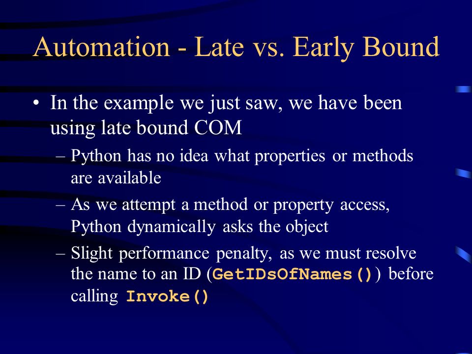 Automation - Late vs.