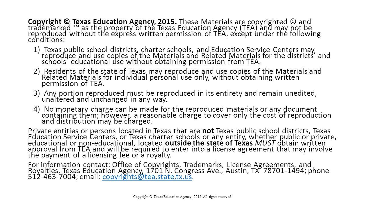 Careers in STEM (Science, Technology, Engineering, and Mathematics) Copyright © Texas Education Agency, All rights reserved.... 