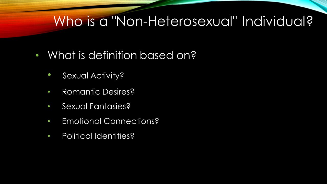 What does non heterosexual mean