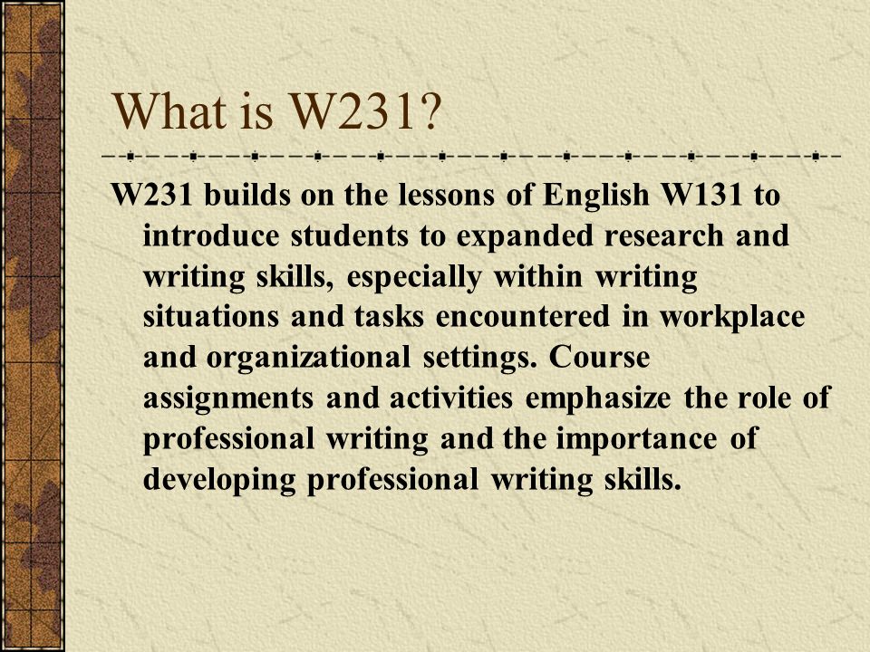 What is a professional writing course