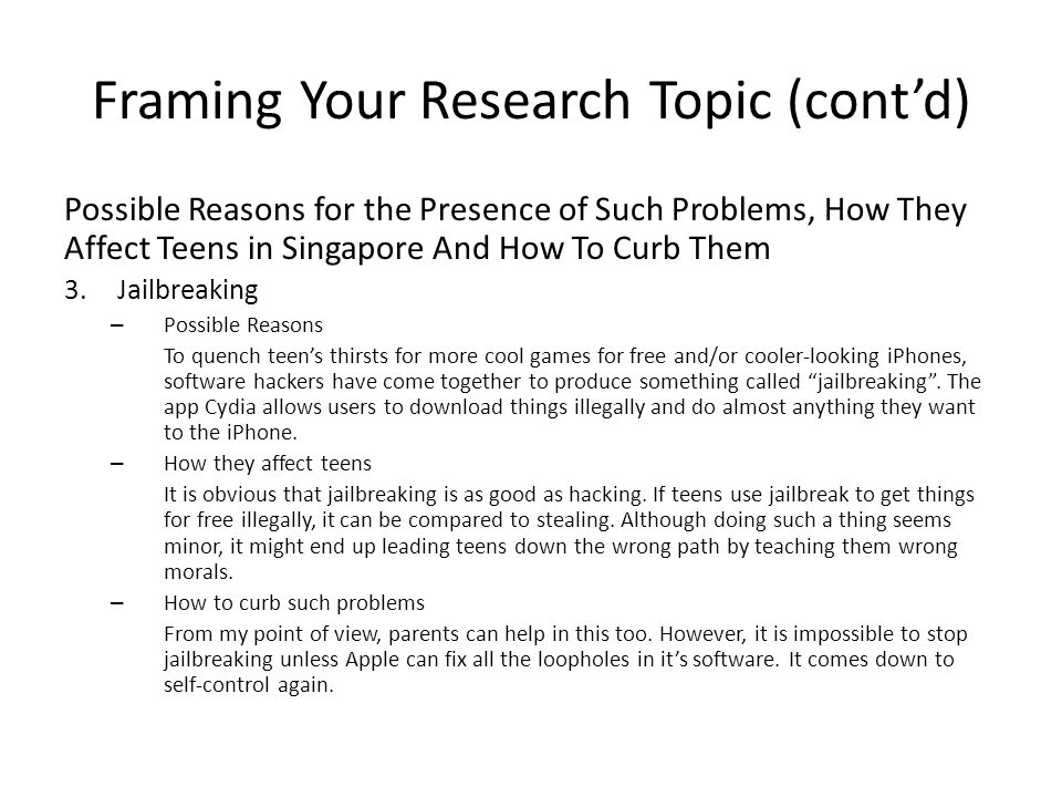 interesting research topics for teenagers