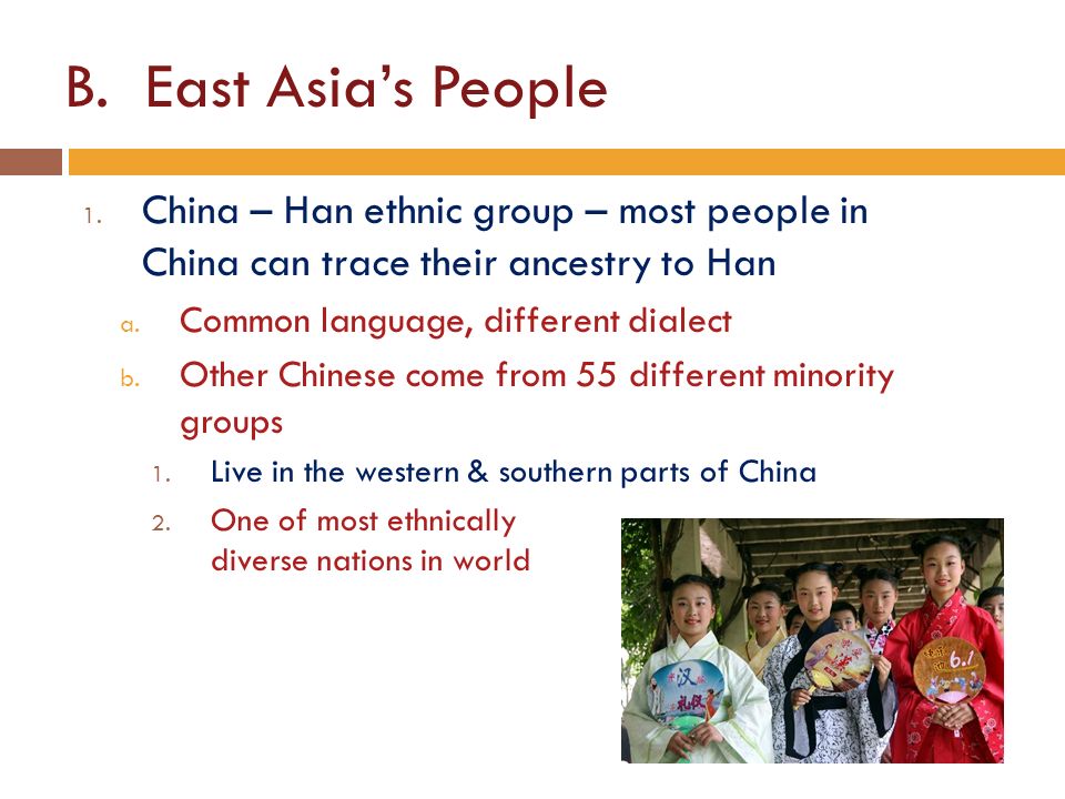 B. East Asia’s People 1.