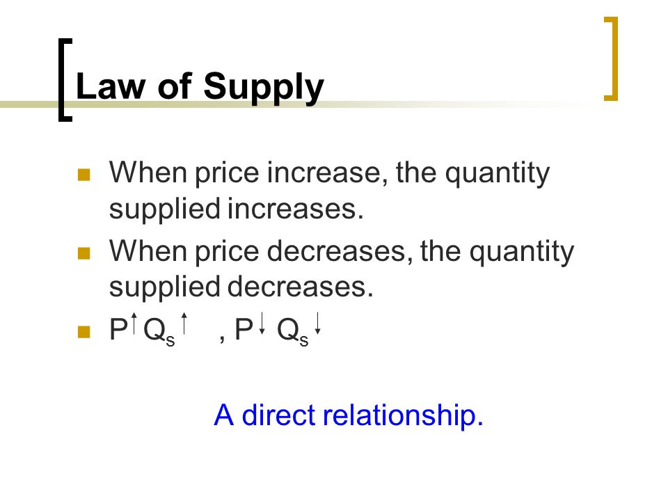 law of supply homework answers 3 3 6