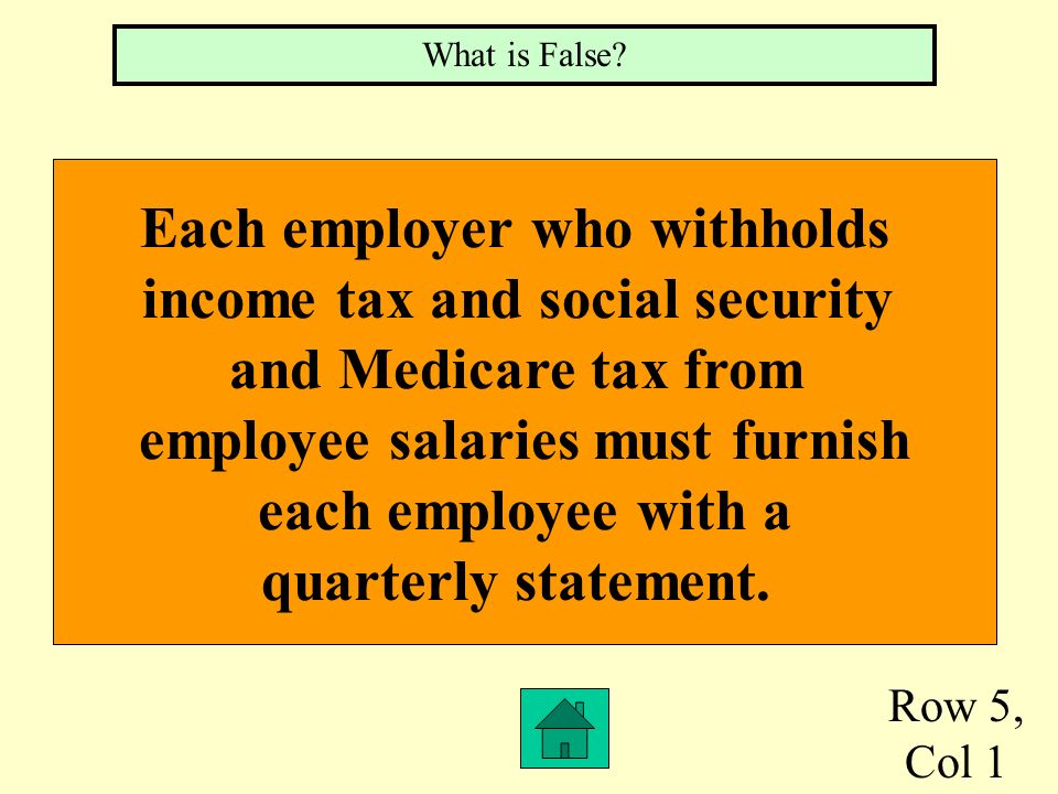 Row 4, Col 4 A state tax used to pay benefits to unemployed workers is What is State Unemployment Tax