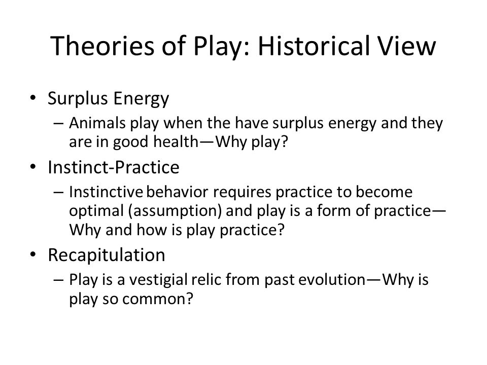 recapitulation theory of play