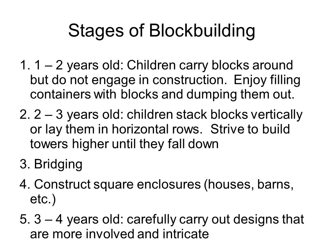 Stages of Blockbuilding 1.