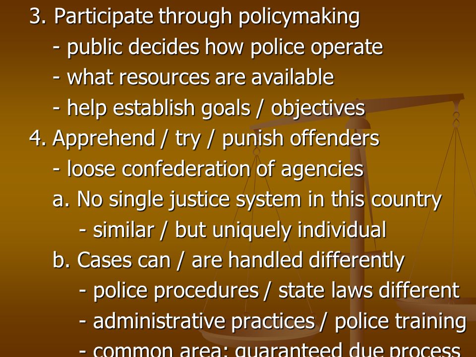 3. Participate through policymaking 3.