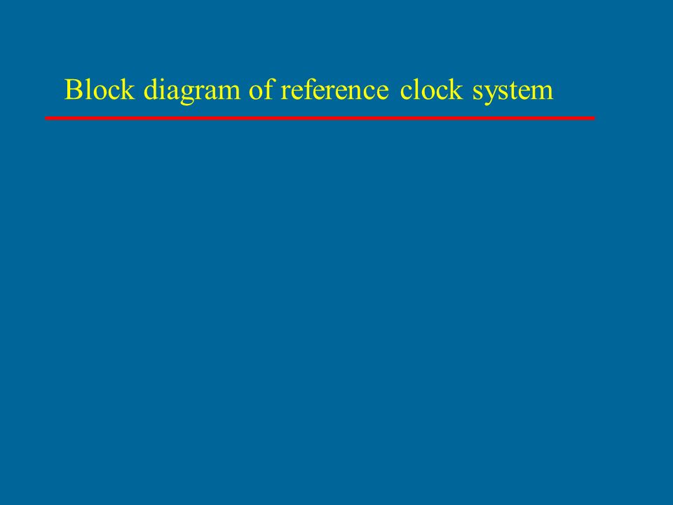 Block diagram of reference clock system