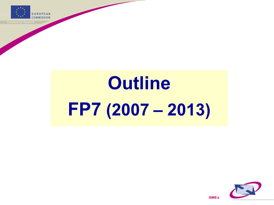 SMEs Outline FP7 (2007 – 2013)