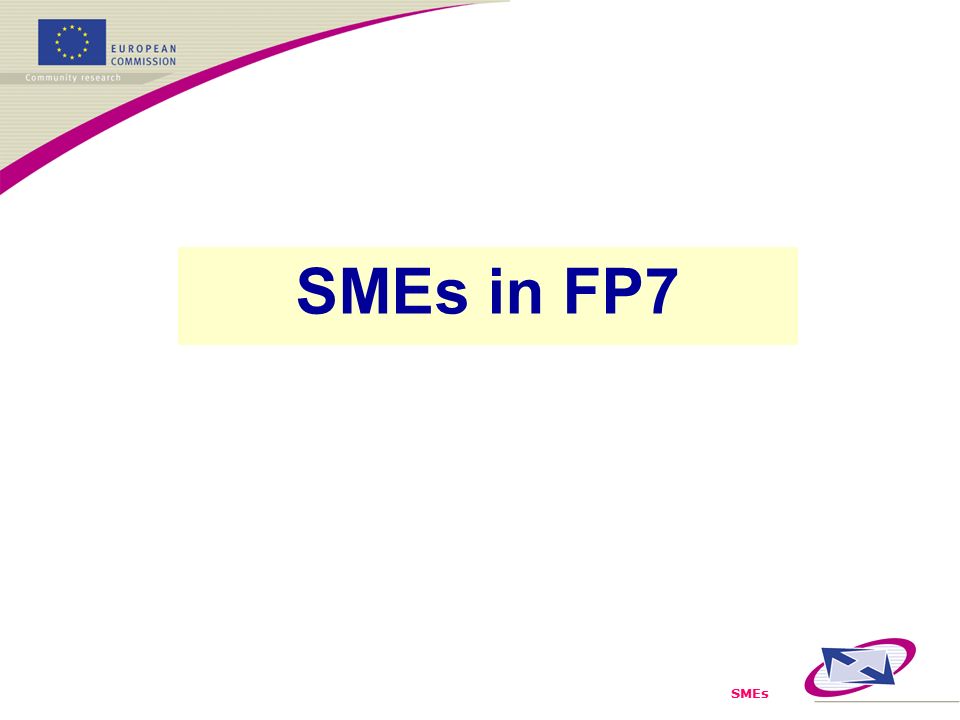 SMEs SMEs in FP7