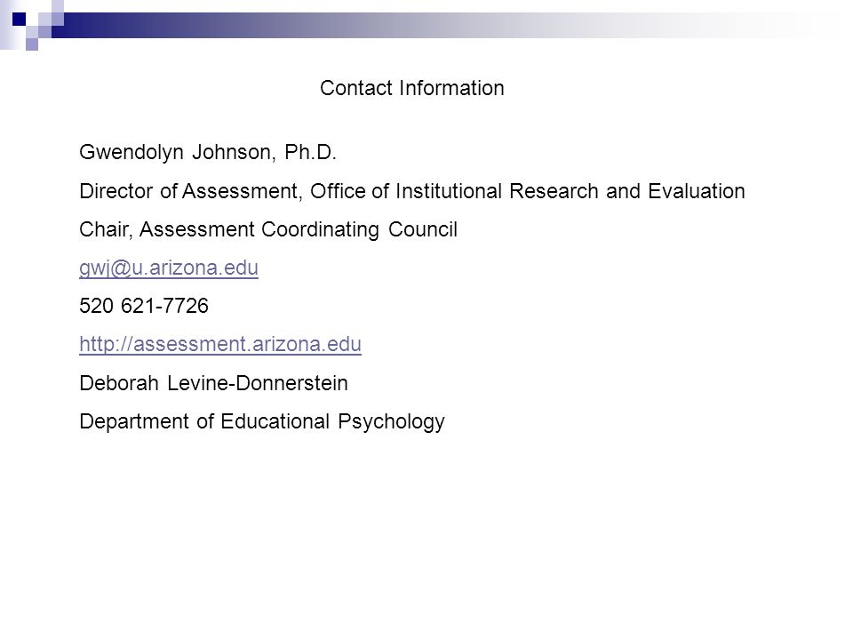 Gwendolyn Johnson, Ph.D.