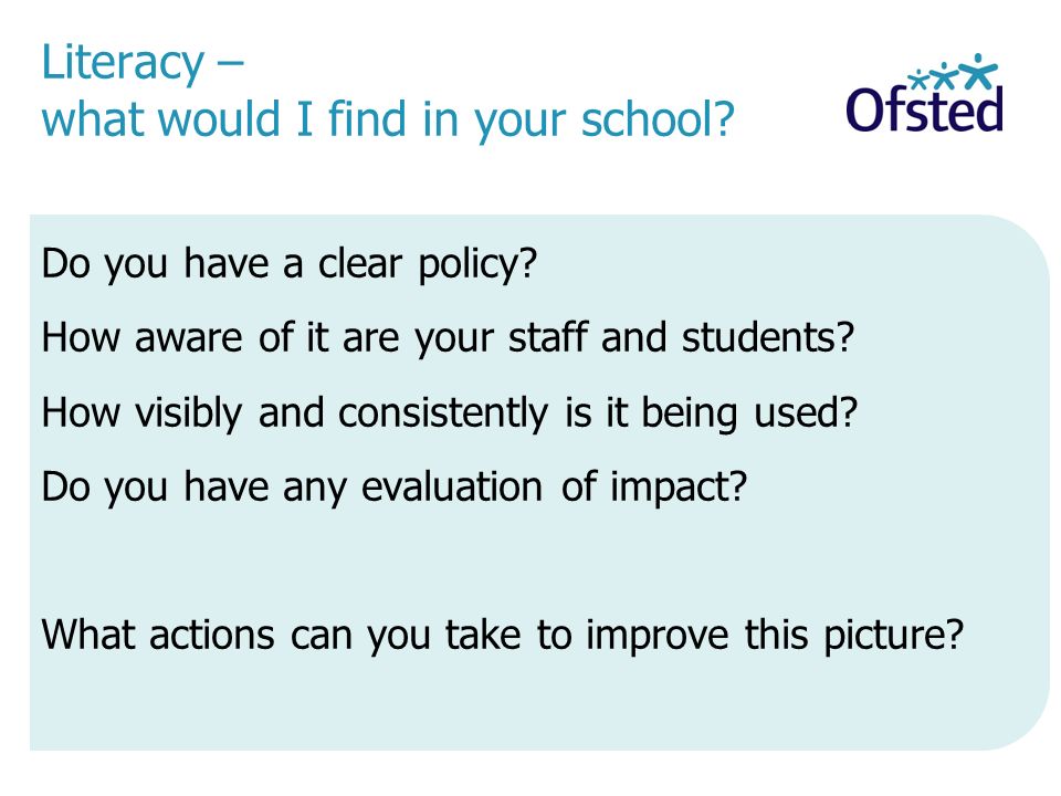 Do you have a clear policy. How aware of it are your staff and students.