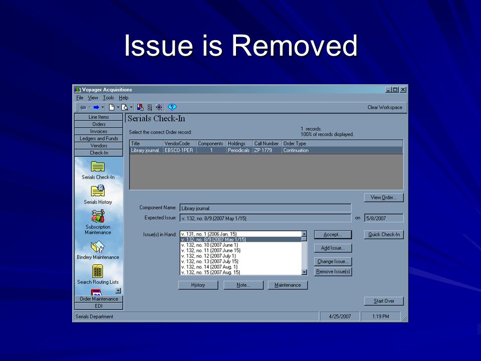 Issue is Removed