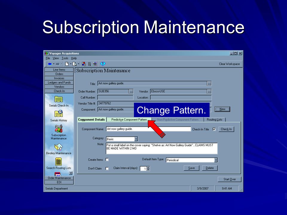 Subscription Maintenance Change Pattern.