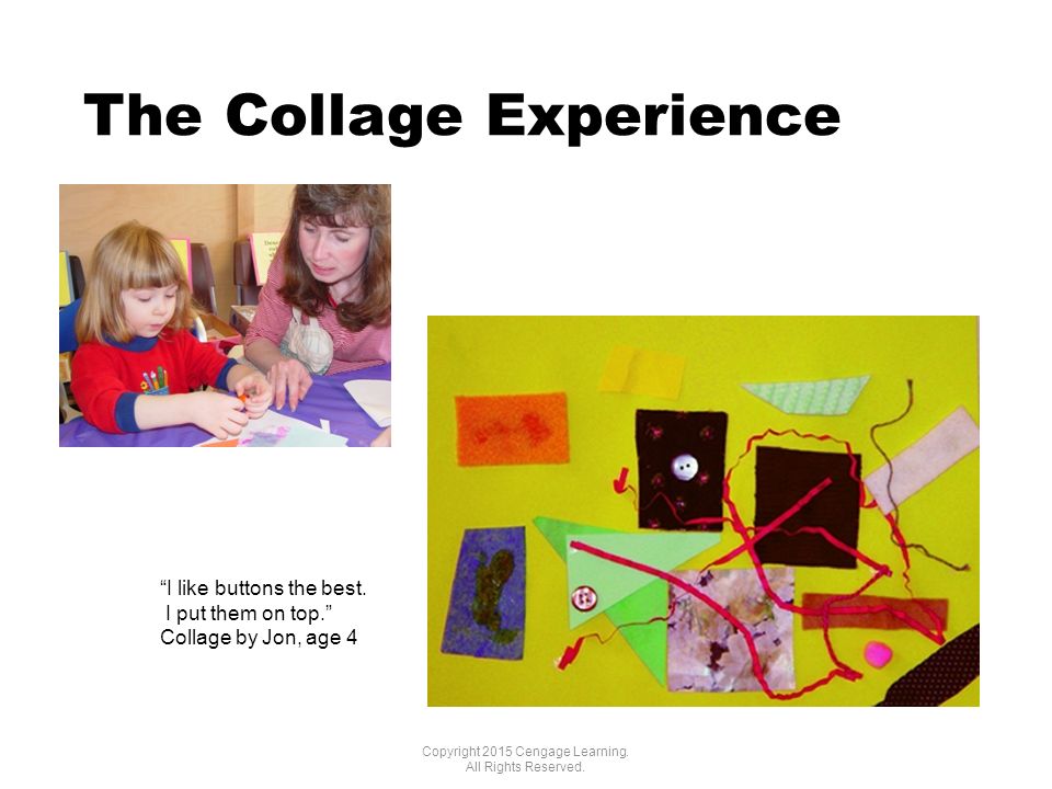 The Collage Experience Copyright 2015 Cengage Learning.