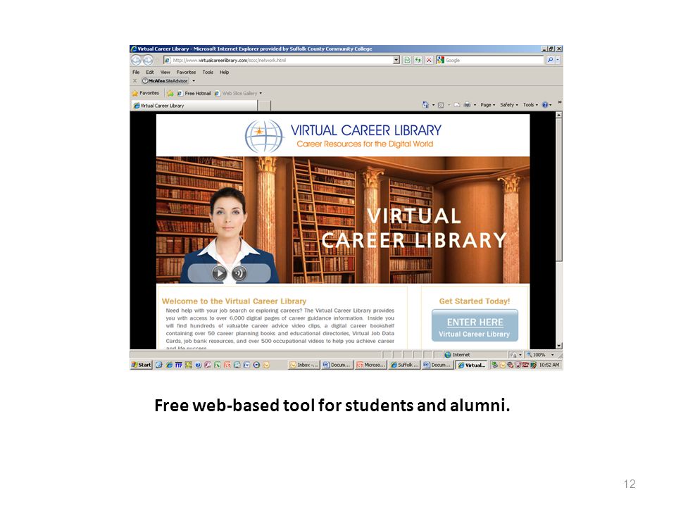Free web-based tool for students and alumni. 12