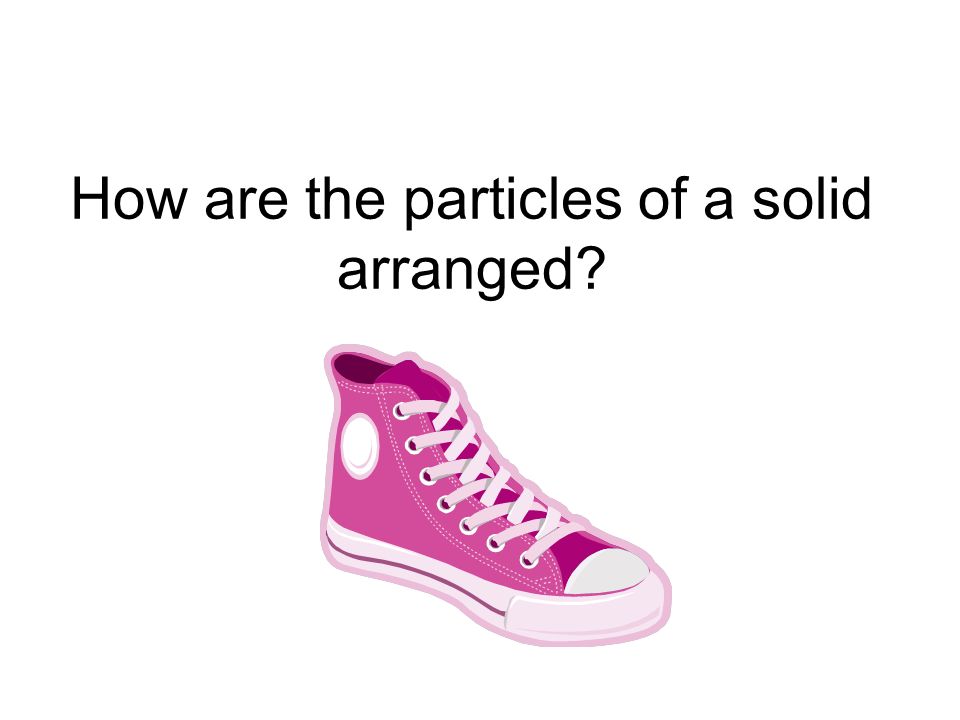 How are the particles of a solid arranged