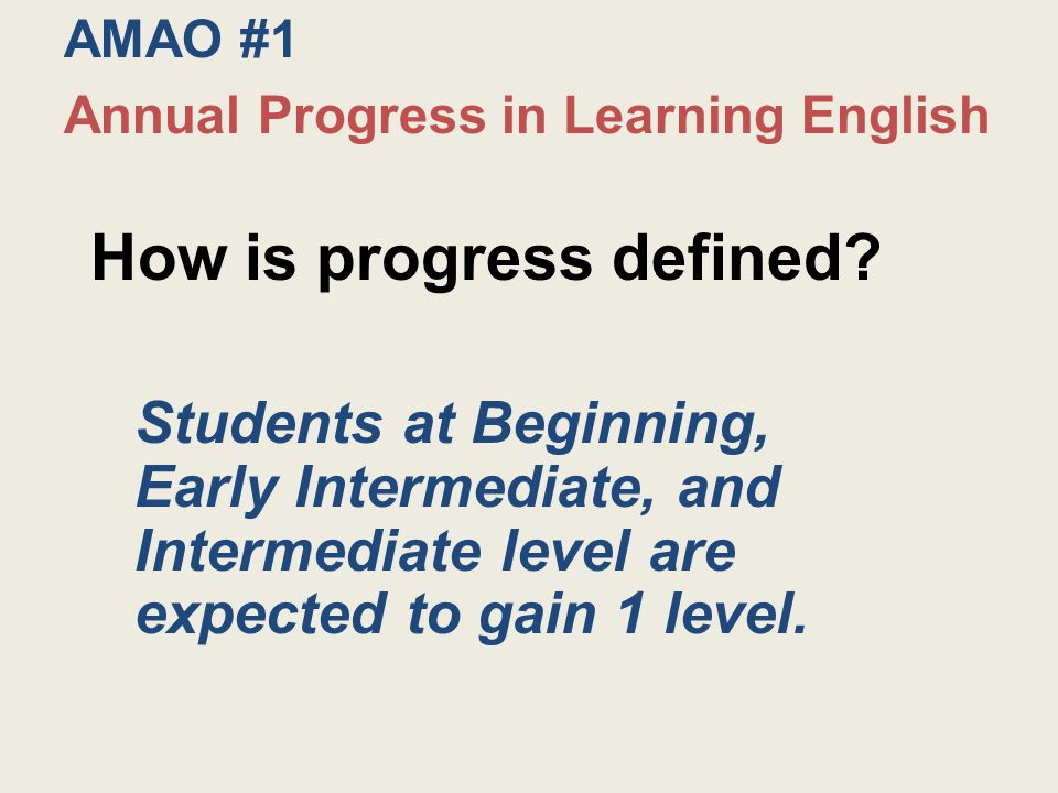 How is progress defined.