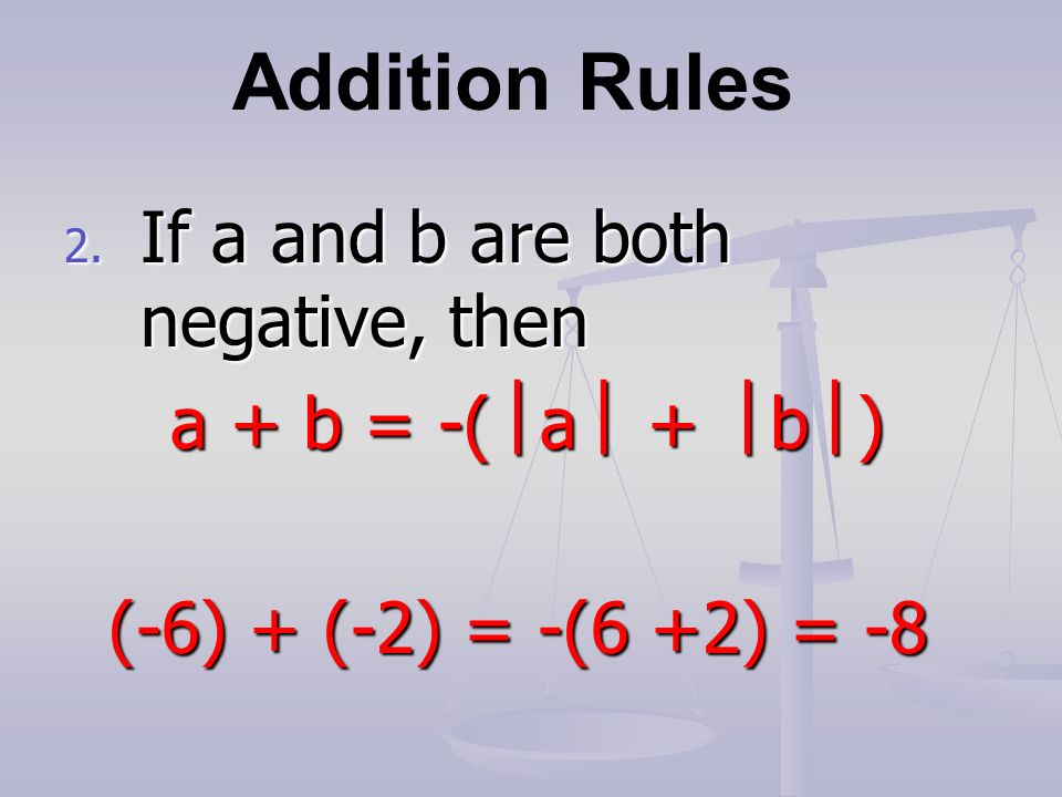 Addition Rules 2.