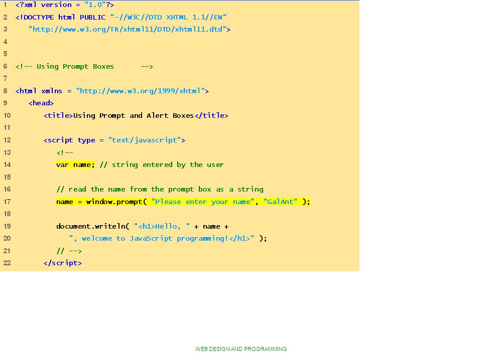 WEB DESIGN AND PROGRAMMING welcome5.html (1 of 2)‏