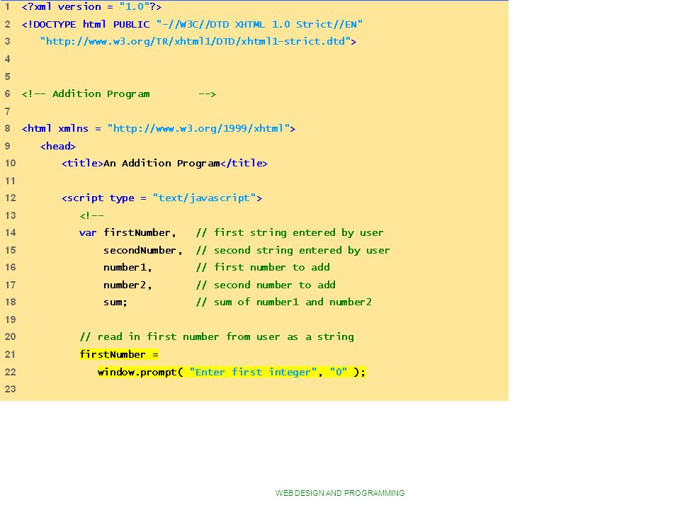 WEB DESIGN AND PROGRAMMING Addition.html (1 of 2)‏