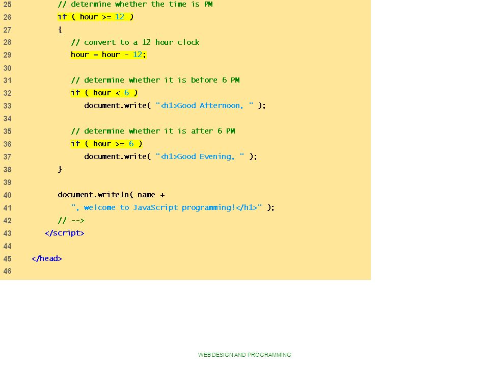 WEB DESIGN AND PROGRAMMING welcome6.html (2 of 3)‏