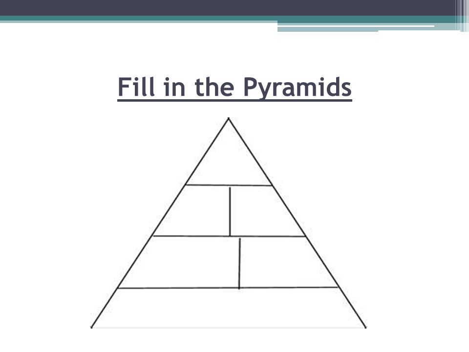 Fill in the Pyramids
