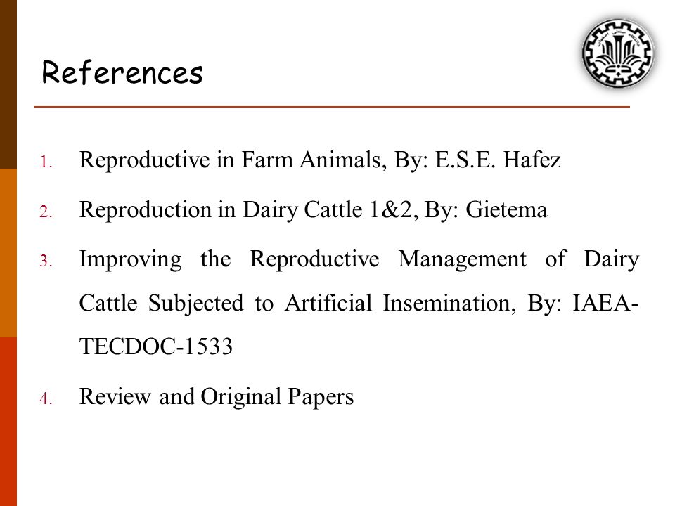 Advanced Reproduction Physiology (Lecture 1) Isfahan University of  Technology College of Agriculture, Department of Animal Science Prepared  by: A. Riasi. - ppt download