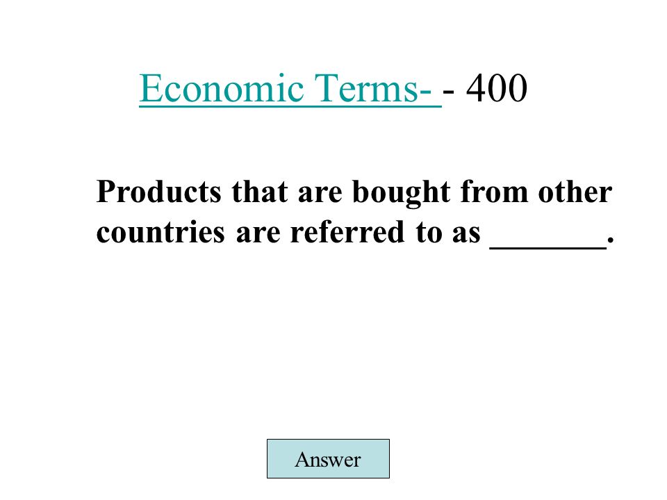 100 economic terms
