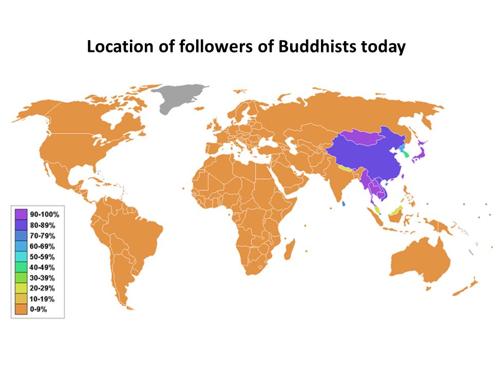 Страны где используют буддизм