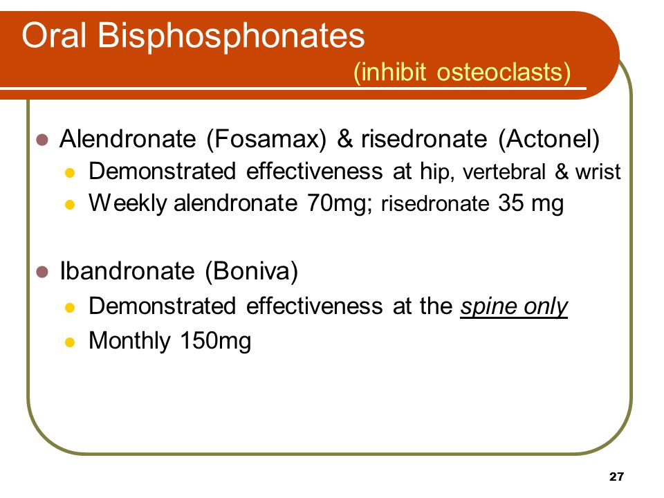 Bisphosphonates actonel fosamax 35 mg