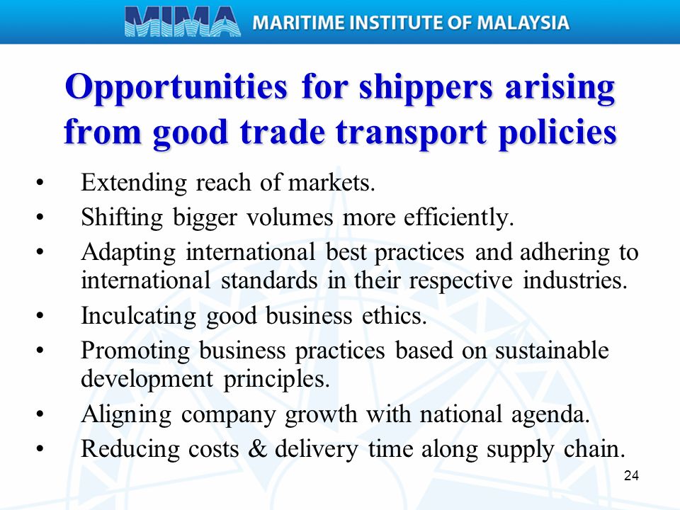 1 Nazery Khalid Senior Fellow, MIMA National Shippers Conference 2009 ...