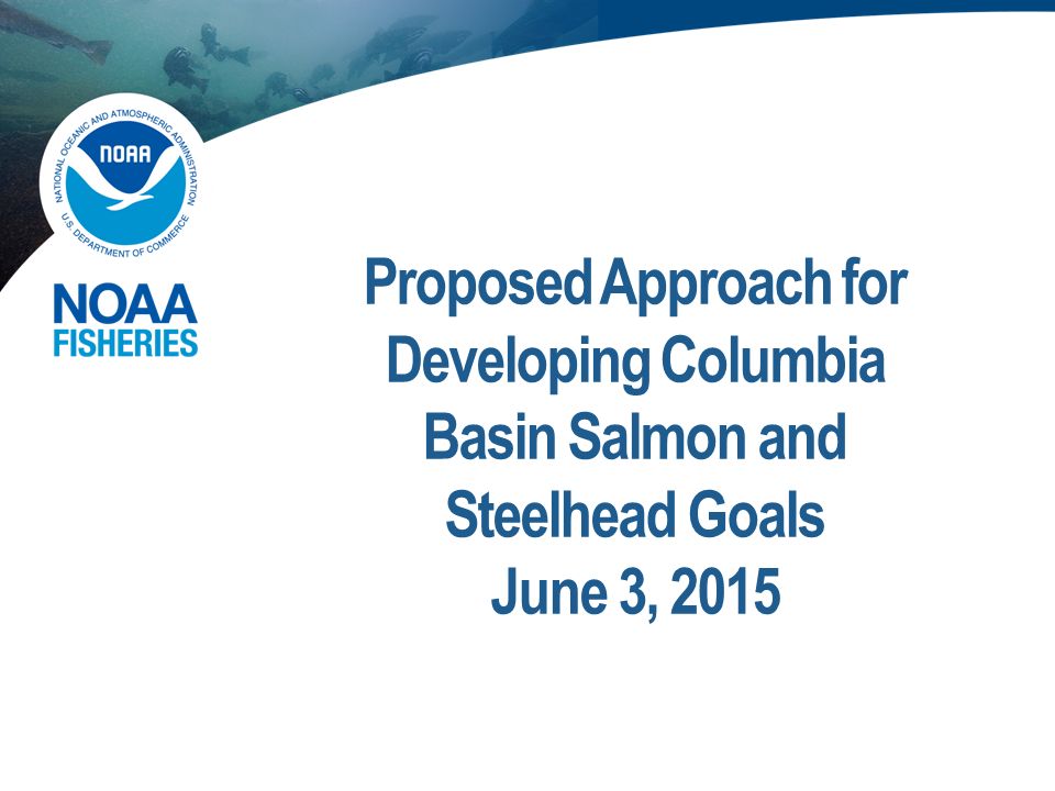 Proposed Approach for Developing Columbia Basin Salmon and Steelhead Goals June 3, 2015
