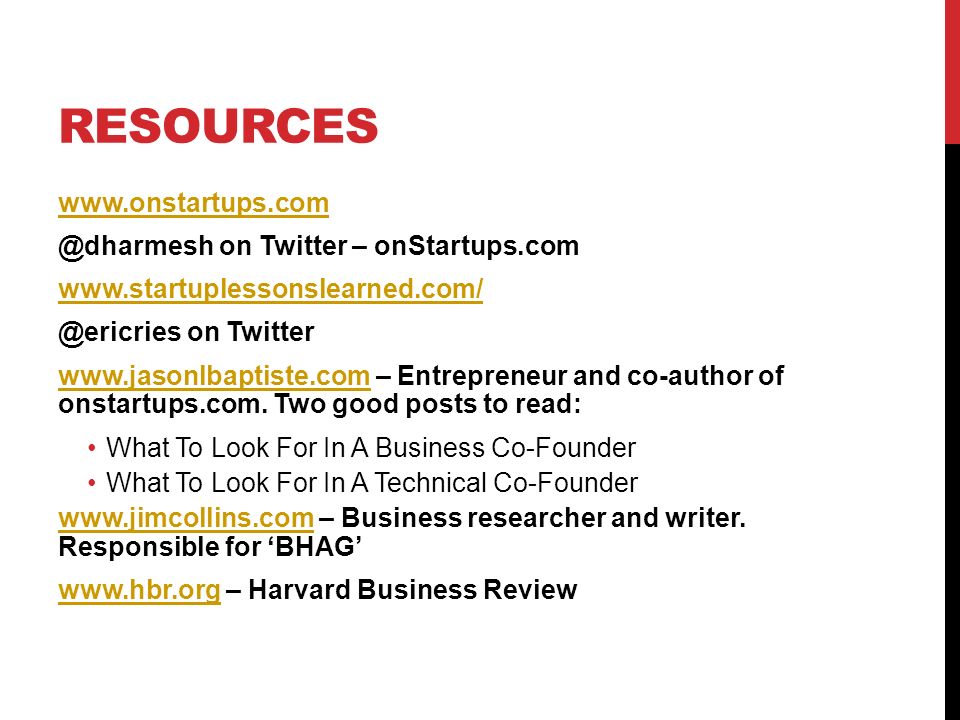 on Twitter – onStartups.com on Twitter   – Entrepreneur and co-author of onstartups.com.