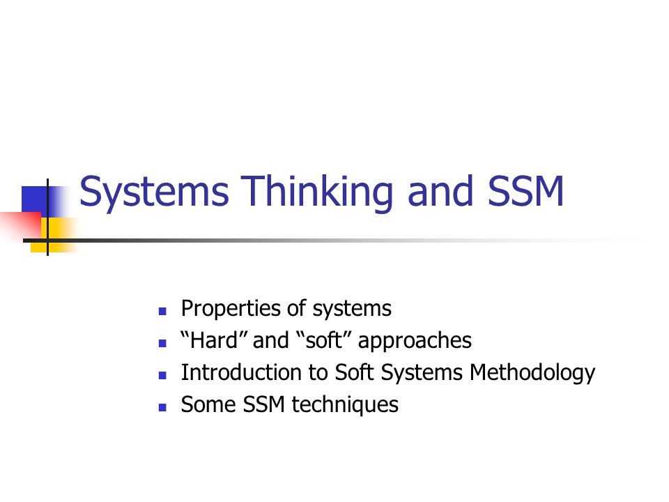 soft systems thinking