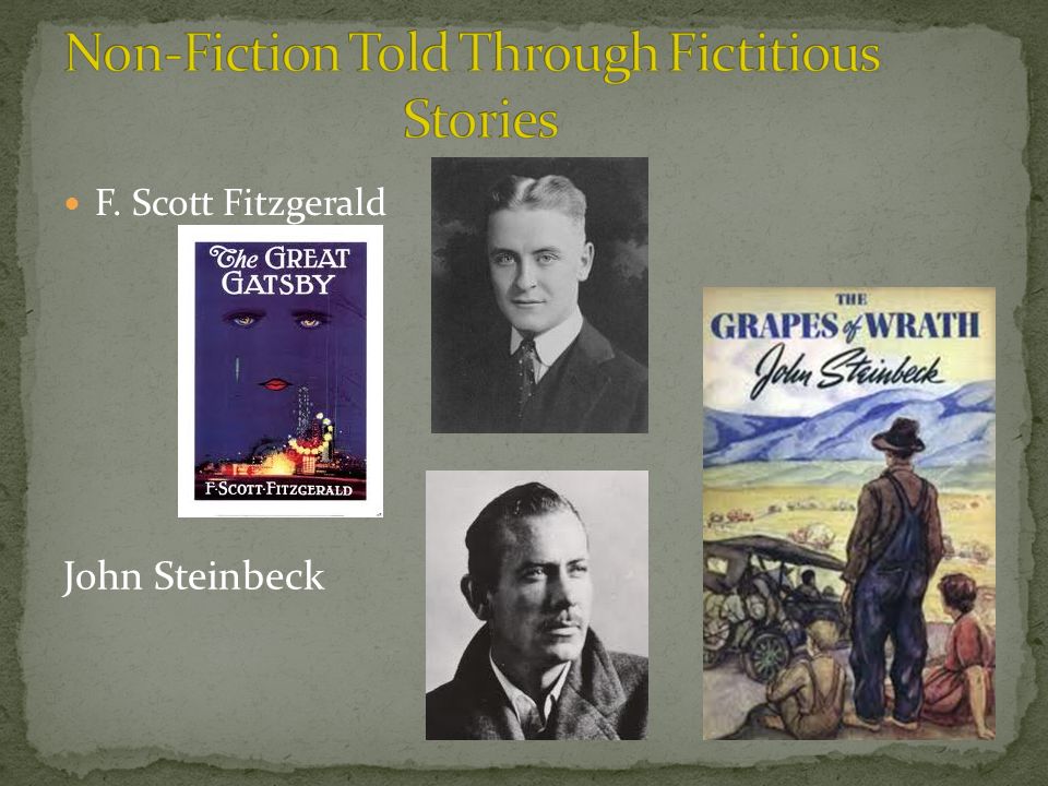 F. Scott Fitzgerald John Steinbeck