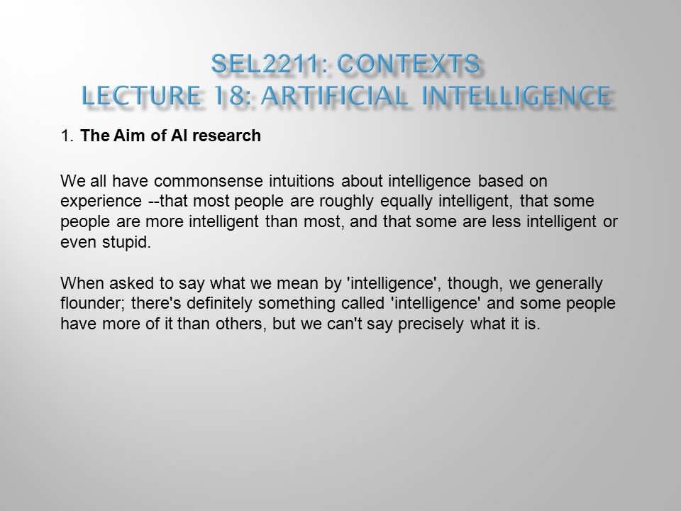 Research papers on artificial intelligence