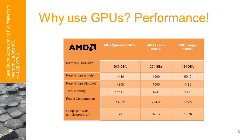 Case Study: Accelerating Full Waveform Inversion via OpenCL on AMD GPUs Why use GPUs.