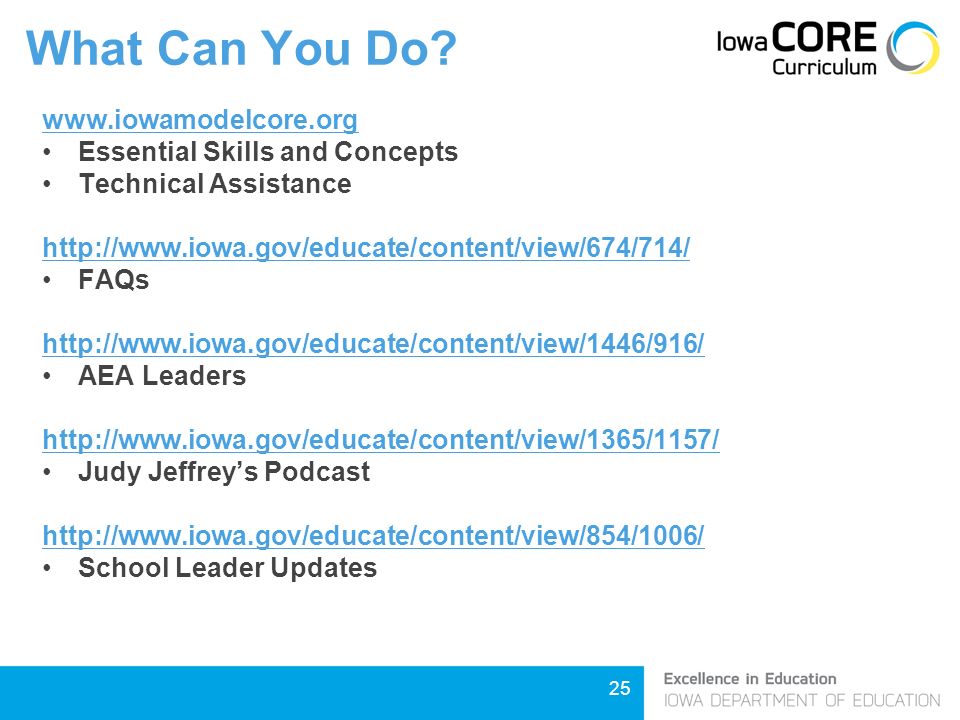 25   Essential Skills and Concepts Technical Assistance   FAQs   AEA Leaders   Judy Jeffrey’s Podcast   School Leader Updates What Can You Do
