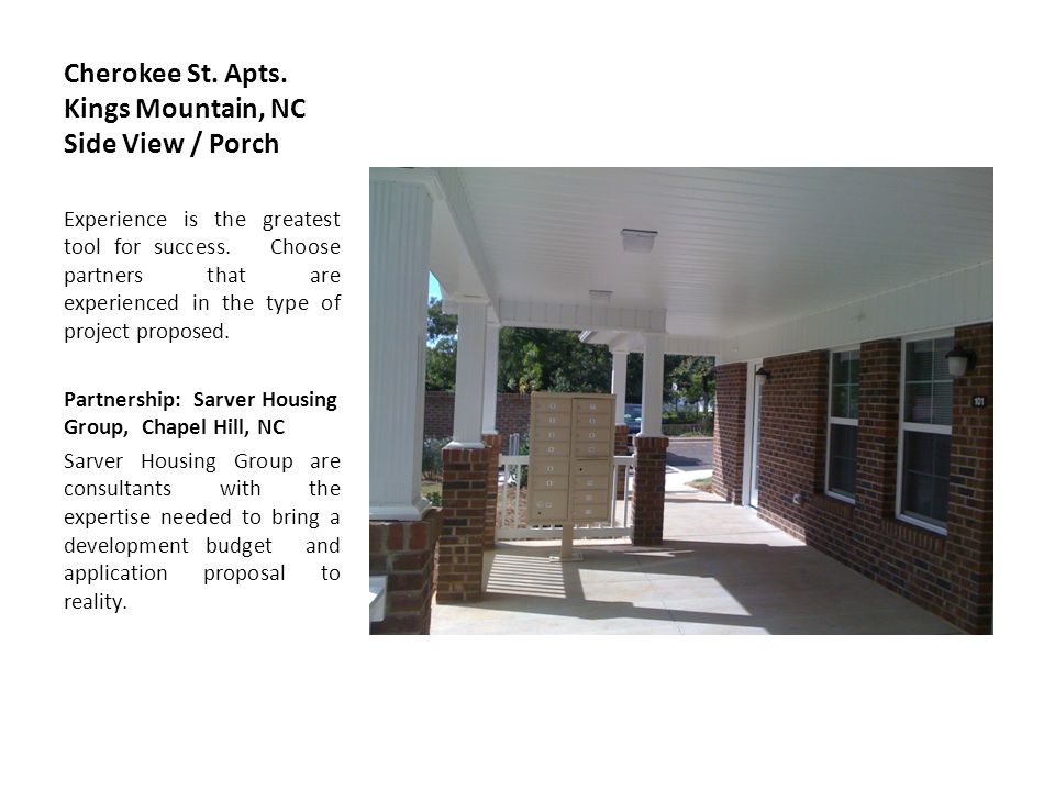 Successful Partnerships Presented By Reinvestment In Communities 4 Cherokee St Apts Kings Mountain Nc
